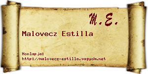 Malovecz Estilla névjegykártya